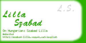 lilla szabad business card